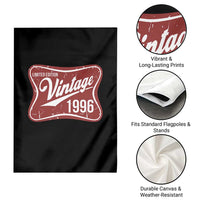 30th Birthday Beer Lover Vintage 1996 Limited Edition Garden Flag Red Metal Beer Soft Sign Graphic
