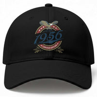 70th Birthday Beer Lover Vintage 1956 Limited Edition Baseball Cap Bald Eagle
