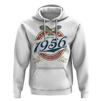 70th Birthday Beer Lover Vintage 1956 Limited Edition Hoodie Bald Eagle