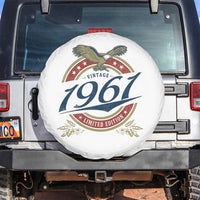 65th Birthday Beer Lover Vintage 1961 Limited Edition Spare Tire Cover Bald Eagle