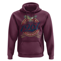 65th Birthday Beer Lover Vintage 1961 Limited Edition Hoodie Bald Eagle