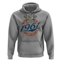65th Birthday Beer Lover Vintage 1961 Limited Edition Hoodie Bald Eagle