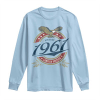 65th Birthday Beer Lover Vintage 1961 Limited Edition Long Sleeve Shirt Bald Eagle