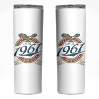 65th Birthday Beer Lover Vintage 1961 Limited Edition Skinny Tumbler Bald Eagle