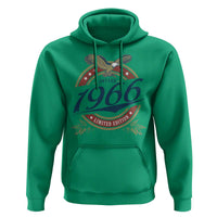 60th Birthday Beer Lover Vintage 1966 Limited Edition Hoodie Bald Eagle