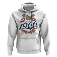 60th Birthday Beer Lover Vintage 1966 Limited Edition Hoodie Bald Eagle