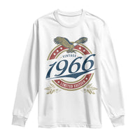 60th Birthday Beer Lover Vintage 1966 Limited Edition Long Sleeve Shirt Bald Eagle