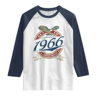 60th Birthday Beer Lover Vintage 1966 Limited Edition Raglan Shirt Bald Eagle