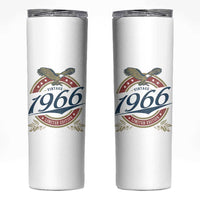 60th Birthday Beer Lover Vintage 1966 Limited Edition Skinny Tumbler Bald Eagle