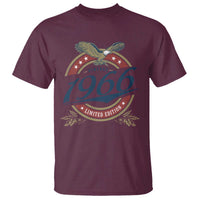 60th Birthday Beer Lover Vintage 1966 Limited Edition T Shirt Bald Eagle