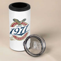 55th Birthday Beer Lover Vintage 1971 Limited Edition 4 in 1 Can Cooler Tumbler Bald Eagle