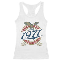 55th Birthday Beer Lover Vintage 1971 Limited Edition Racerback Tank Top Bald Eagle