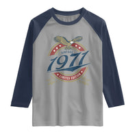 55th Birthday Beer Lover Vintage 1971 Limited Edition Raglan Shirt Bald Eagle