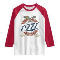 55th Birthday Beer Lover Vintage 1971 Limited Edition Raglan Shirt Bald Eagle