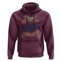 45th Birthday Beer Lover Vintage 1981 Limited Edition Hoodie Bald Eagle