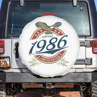 40th Birthday Beer Lover Vintage 1986 Limited Edition Spare Tire Cover Bald Eagle