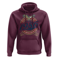 40th Birthday Beer Lover Vintage 1986 Limited Edition Hoodie Bald Eagle