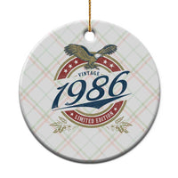 40th Birthday Beer Lover Vintage 1986 Limited Edition Ceramic Ornament Bald Eagle