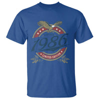 40th Birthday Beer Lover Vintage 1986 Limited Edition T Shirt Bald Eagle