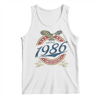 40th Birthday Beer Lover Vintage 1986 Limited Edition Tank Top Bald Eagle