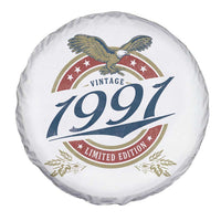 35th Birthday Beer Lover Vintage 1991 Limited Edition Spare Tire Cover Bald Eagle
