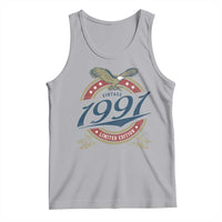 35th Birthday Beer Lover Vintage 1991 Limited Edition Tank Top Bald Eagle