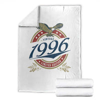 30th Birthday Beer Lover Vintage 1996 Limited Edition Throw Blanket Bald Eagle