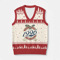 30th Birthday Beer Lover Vintage 1996 Limited Edition V-Neck Knit Sweater Vest Bald Eagle