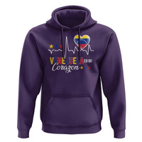 Venezuelan Pride Hoodie Venezuela En Mi Corazon Heartbeat Flag Star - Wonder Print Shop