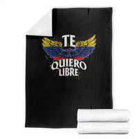 Venezuelan Pride Throw Blanket Te Quiero Libre Venezuela Flag Wings - Wonder Print Shop