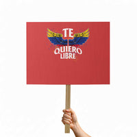 Venezuelan Pride Protest Sign Te Quiero Libre Venezuela Flag Wings - Wonder Print Shop