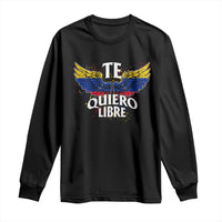 Venezuelan Pride Long Sleeve Shirt Te Quiero Libre Venezuela Flag Wings - Wonder Print Shop