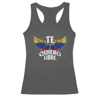 Venezuelan Pride Racerback Tank Top Te Quiero Libre Venezuela Flag Wings - Wonder Print Shop