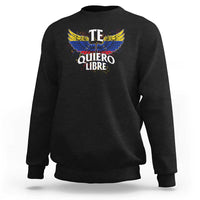 Venezuelan Pride Sweatshirt Te Quiero Libre Venezuela Flag Wings - Wonder Print Shop