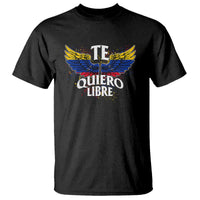 Venezuelan Pride T Shirt Te Quiero Libre Venezuela Flag Wings - Wonder Print Shop