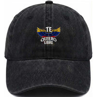 Venezuelan Pride Washed Cotton Baseball Cap Te Quiero Libre Venezuela Flag Wings