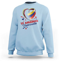 Venezuelan Pride Sweatshirt Te Amamos Venezuela Flag Heart - Wonder Print Shop