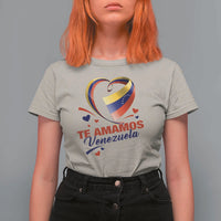 Venezuelan Pride T Shirt For Women Te Amamos Venezuela Flag Heart - Wonder Print Shop