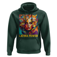 Latina Power Hoodie Hispanic Heritage Month Women Flowers Geometric Painting - Wonder Print Shop