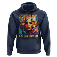 Latina Power Hoodie Hispanic Heritage Month Women Flowers Geometric Painting - Wonder Print Shop