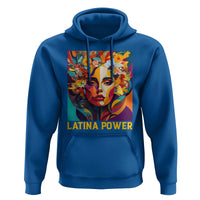 Latina Power Hoodie Hispanic Heritage Month Women Flowers Geometric Painting - Wonder Print Shop