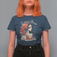 Latina Power T Shirt For Women Hispanic Heritage Month Vintage Women Flowers - Wonder Print Shop