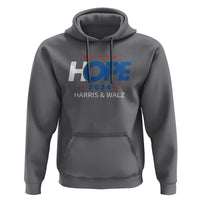 Harris Walz 2024 Supporter Hoodie Hope Ope Presidential Election Stars - Wonder Print Shop