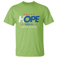 Harris Walz 2024 Supporter T Shirt Hope Ope Presidential Election Stars - Wonder Print Shop