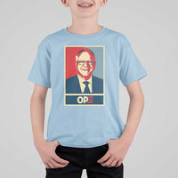 Harris Walz 2024 T Shirt For Kid Ope Tim Presidential Election Portrait - Wonder Print Shop