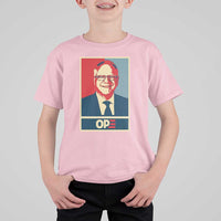 Harris Walz 2024 T Shirt For Kid Ope Tim Presidential Election Portrait - Wonder Print Shop