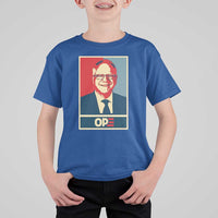 Harris Walz 2024 T Shirt For Kid Ope Tim Presidential Election Portrait - Wonder Print Shop