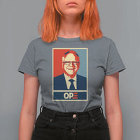 Harris Walz 2024 T Shirt For Women Ope Tim Presidential Election Portrait - Wonder Print Shop