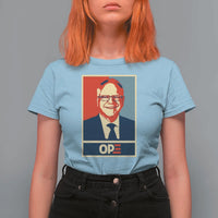Harris Walz 2024 T Shirt For Women Ope Tim Presidential Election Portrait - Wonder Print Shop