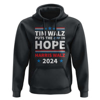 Harris Walz 2024 Supporter Hoodie Tim Walz Puts The Ope In Hope Stars - Wonder Print Shop